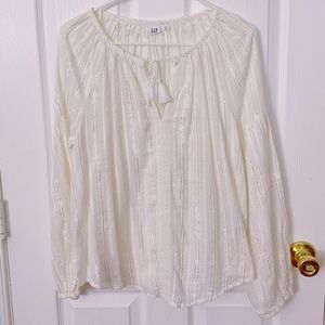 Gap puff sleeve peasant blouse (never worn)